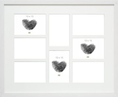 Deknudt Frames multifotolijst - wit - collagelijst voor 8 foto's 10x15 cm - met passe-partout