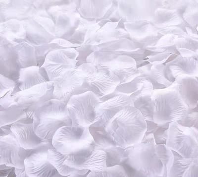 1000 Witte Kunstmatige Rozenblaadjes voor Bruiloft Decoratie, Verjaardagen en Valentijnsdag, Perfect voor Feestelijke Gelegenheden