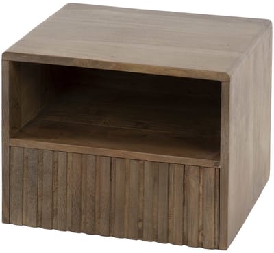 Giga Meubel Nachtkastje Carve - Bruin Acaciahout - 35x30x25cm