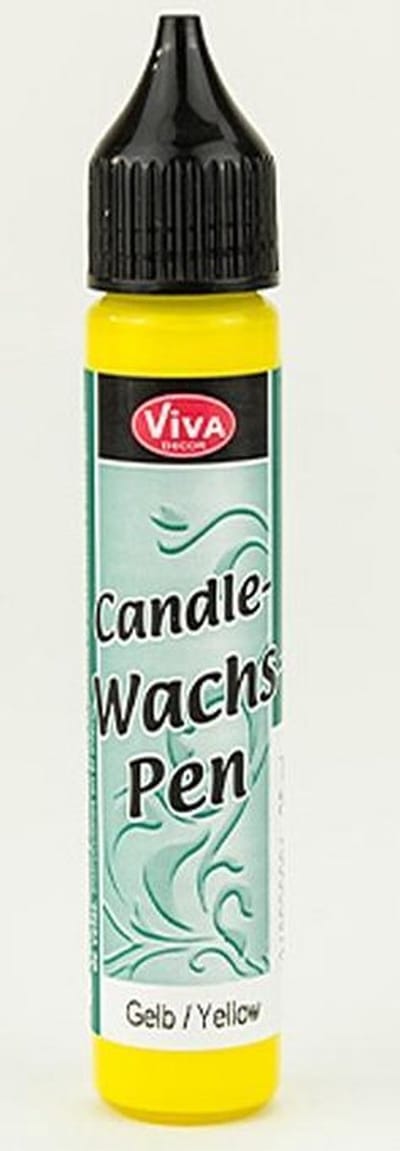 Waspen GEEL (waxpen om kaarsen te decoreren)