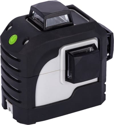 MAKA 3x 360° Groene Kruislijnlaser Zelfnivellerend - 0,3 mm/m - 30 M - 3D 12 lijnen - Met richtplaat - Bouwlaser