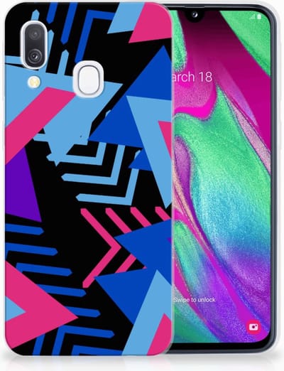 Samsung Galaxy A40 TPU Hoesje Funky Triangle