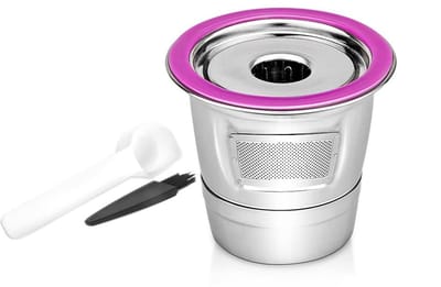 Store_8 - Herbruikbare K Cup Coffee Pod - Metaal filter - Duurzaam en milieuvriendelijk - Compatibel met Keurig 1.0 en 2.0 - Inclusief borstel en l...
