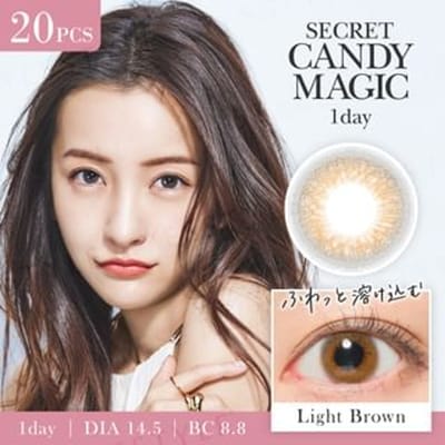 Candy Magic - Secret Candy Magic 1 Day Color Lens Light Brown 20 pcs P-1.00 (20 pcs)