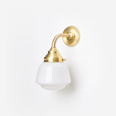 Wandlamp High Button Curve Messing - Art Deco Trade