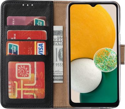 Samsung Galaxy A13 4G Hoesje - Zwart – hoesje Samsung A13 4G – book case Samsung A13 4G - Arara