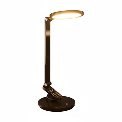 RAGAS- LED Bureaulamp - Tafelverlichting - 9w - Aanpasbare Kleur CCT - 770Lumen - Rond - touch dimmer - Aluminium - Zwart