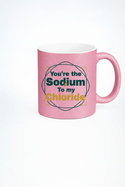 Roze Mok 'Sodium To My Chloride' | Chemie Liefde Beker | Grappig Cadeau