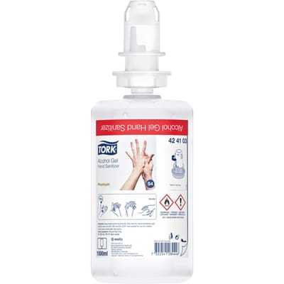 Handdesinfectie Tork S4 Premium alcoholgel ongeparfumeerd 1000 ml 424103