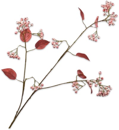 Silk-ka Kunstbloem-Zijden Bloem-Kunsttak Bessentak Roze 94 cm