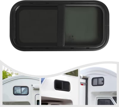 Zijraam voor motorhome of caravan, 60 x 30 cm, getint, schuifraam, veiligheidsglas, ideaal voor campers en caravans