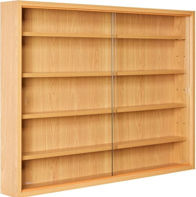 SVN® Vitrinekast met Glas - Vitrinekast Hangend - Vitrinekast - Hout - 10cm x 80cm x 60cm