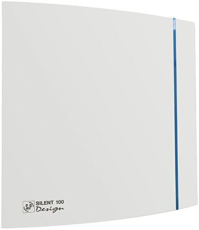 Soler & Palau Silent-100 Design Badkamer-/Toiletventilator met Timer - 230V AC - 8W - 85 m³/h - 26dB - IP45 - SILENT-100CRZ