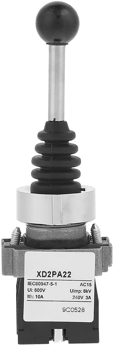 Allecto - Joystick Switch 2No - 2-positie Momentary - Polarity Reversing - Geschikt voor diverse toepassingen - Elektronische schakelaar - Bedienin...