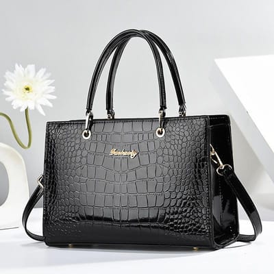 Mode Handtas Eenvoudige Schoudertas Buitenlandse Stijl Nieuwe Crossbody Tas Grote Capaciteit Dames Tas Krokodillenprint Moedertas . gray