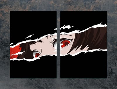 TMK ArtDeko Anime Serie - Glazen Beschermplaat - 2x 35x52 cm - Voor alle Soorten Kookplaten - Hoge Hittebestendigheid