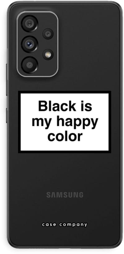 Case Company® - Hoesje geschikt voor Samsung Galaxy A53 5G hoesje - Black is my happy color - Soft Cover Telefoonhoesje - Bescherming aan alle Kanten en Schermrand