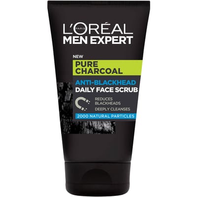 L'Oréal Paris Men Expert Pure Charcoal Anti-meeëters Dagelijkse Gezichtsscrub 100 ml