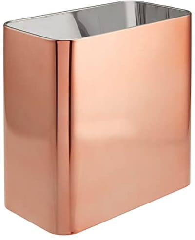 Compacte vierkante prullenbak voor badkamer, kantoor en keuken