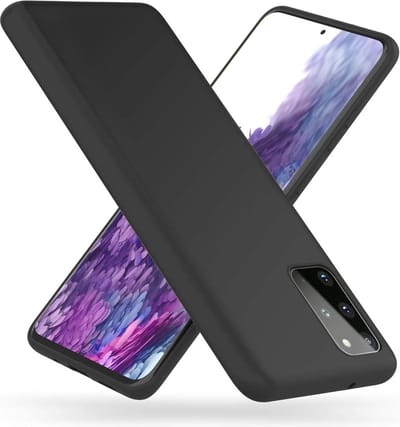 Hoesje Geschikt Voor Samsung Galaxy S20 Plus Hoesje - Fluweelzachte Microvezel Siliconen Back Cover – Zwart