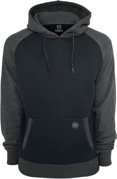 R.E.D. by EMP Trui met capuchon - Raglan Contrast Hoodie - S tot 5XL - voor Mannen - zwart-antraciet