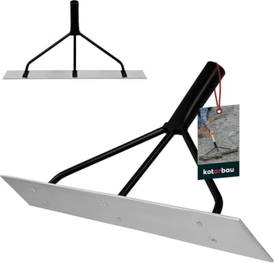 Betonverdeler Staal - Betonstrijker Smoother - Beton Egaliseren - Robuuste Constructie - 625x325mm - Zilver