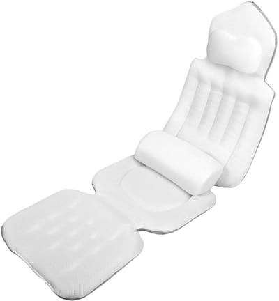 DnA® Badkussen - Badkussens Voor in Bad - Badplank - Wit - ‎133cm x 41cm x 1cm