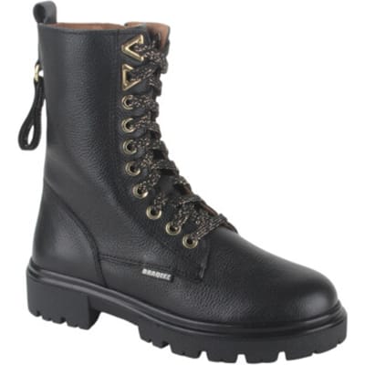 Braqeez 425784-589 Meisjes Veterboots - Zwart - Leer - Veters