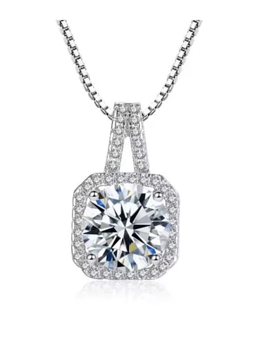 Ketting- Josette-Zilver- Zirkonia- 45 cm- Dames - Charme Bijoux
