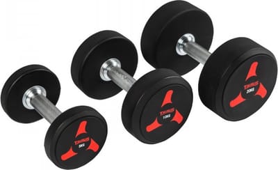 Taurus TPU-halter 2.5kg 1 stuk – Duurzame en Vormvaste Dumbbell met Geribbelde Grip – Krasbestendig en Stofafstotend – Geschikt voor Thuis en Sportschool – Verkrijgbaar in Diverse Gewichten