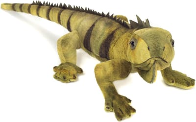 Hermann Teddy Knuffeldier Leguaan - zachte pluche stof - premium knuffels - groen - 49 cm - Reptielen