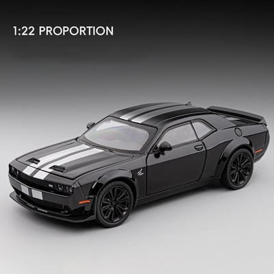 1:24 Challenger Hellcat Redeye Lichtmetalen Muscle Car Model Geluid En Licht Terugtrekkind Kinderspeelgoed Verzamelaarsobjecten Verjaardagscadeau