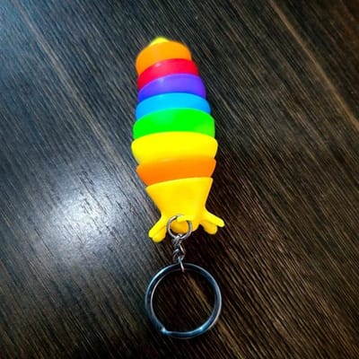 1 st Mini Slak Fidget Speelgoed met Sleutelhanger, Schattige Rups Vorm Stressverlichter Bureau Speelgoed Sensorisch Speelgoed voor Kinderen en Volwassenen