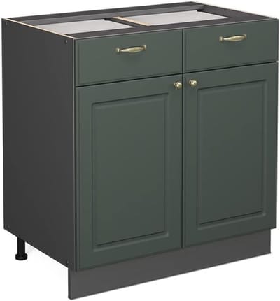 Keukenonderkast Lade - Keukenmodule Kast - Keukenopslag - Modulair Systeem - 80 x 82 cm - Groen Goud