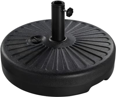 JCP® Parasolvoet - Parasolvoet Vulbaar - Parasolvoet Verrijdbaar - Zwart - 50cm x 50cm x 30cm