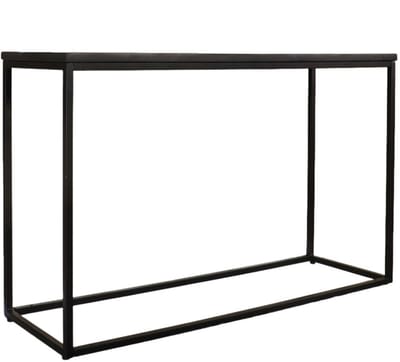 Bijzettafel 120cm duurzaam mangohout zwart Osso industrieel side table
