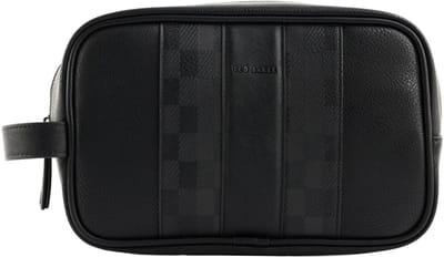 Ted Baker toilettas Waydee House Check Washbag Black zwart