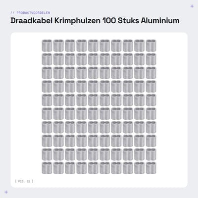 Dailygoods- Krimphulzen 100 Stuks - Aluminium Ferrule - Krimploophulzen - Draadkabel Bevestiging - Touw Bevestiging - Geschikt voor Technische Projecten - Kabelhulzen