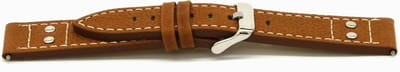 Horlogeband H367 Pilots Bruin 22x20 mm