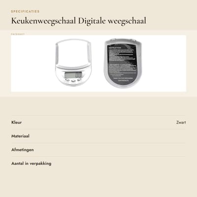 Dailygoods- Keukenweegschaal Digitale Mini - Precisie Weegschaal - LCD-Scherm - Eenheidsconversie - Overbelasting Waarschuwing - Compact formaat