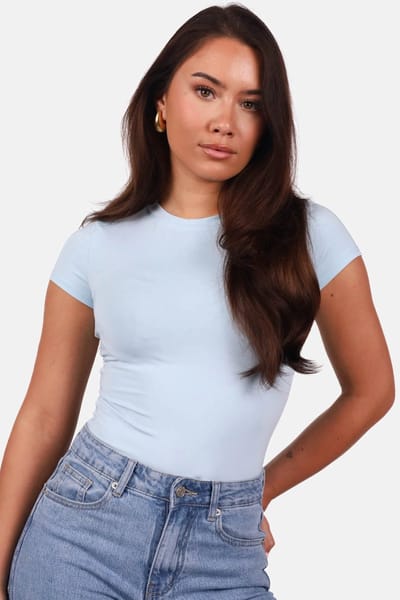 Getdrezzed Top - Maat: L - Body t-shirt lichtblauw