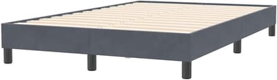 Bedframe Fluweel - Ledikant Slaapmeubel - Ontspannen Slapen - Zachte Fluwelen Afwerking - 120x210 cm - Donkergrijs
