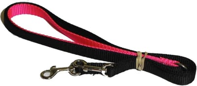 Hondenriem Dubbele Clip - Training Leash - Veilig Wandelen - Speciaal Ontwerp - 2.5 cm Breed - Neon Roze