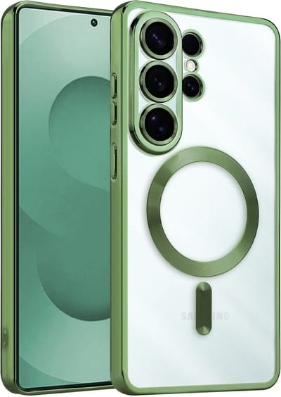 ShieldCase Back Cover - Hoesje Geschikt voor Samsung Galaxy S26 Ultra - Camera Slide Protection - Donkergroen