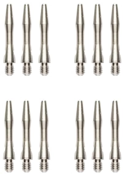 Aluminium Extra Korte Dart Shafts - 4 Sets Per Verpakking (12 Waves) & Checkout Kaart voor Darten
