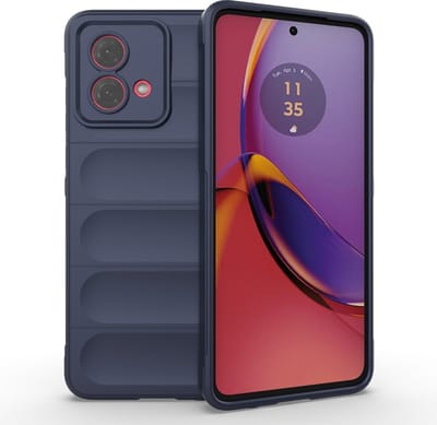 Coverup Hoesje - Geschikt voor Motorola Moto G84 Hoesje - Coverup Hands-On Rugged Back Cover - Blauw