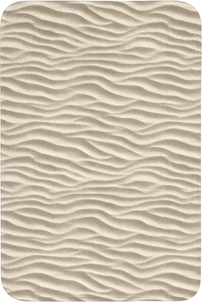 Badmat 60x90 cm - Antislip - Zand - Golven - Beige - Badmatten voor badkamer - Badkamermat - Douchemat - Badkamer mat