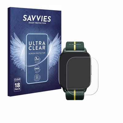 Savvies - Screenprotector voor Motorola Moto watch fit - Folie Beschermfolie transparant 18 Stuks