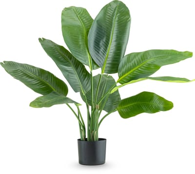 Easyplants | Kunstplant Strelitzia Real Touch Deluxe 90 cm | Zijde | Strelitzia | Groen