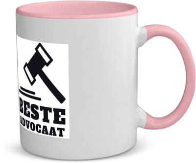 Akyol - beste advocaat koffiemok - theemok - roze - Beste advocaat - collega - cadeau - 350 ML inhoud